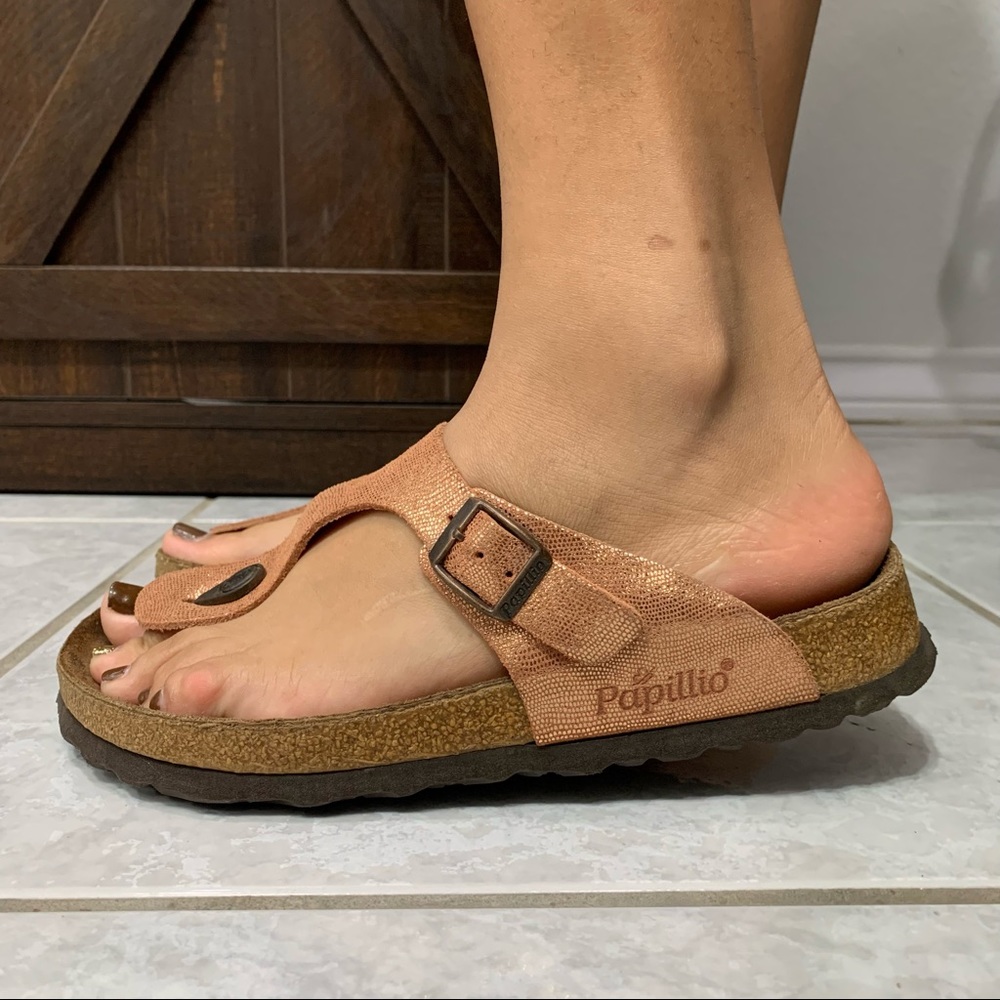 Papillio Gizeh Sandals Shimmer Birkenstock Sandals Pink tone